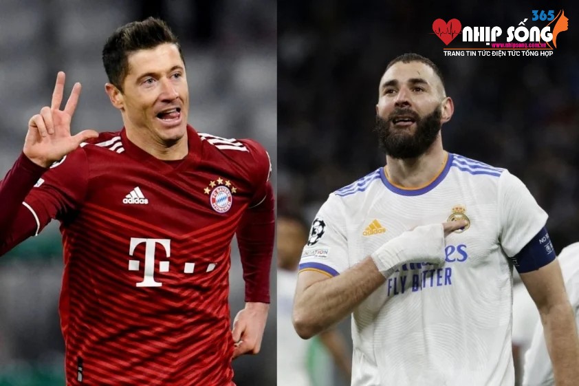 Lewandowski và Benzema lọt top 5 cầu thủ ghi nhiều bàn/mùa nhất tại C1.