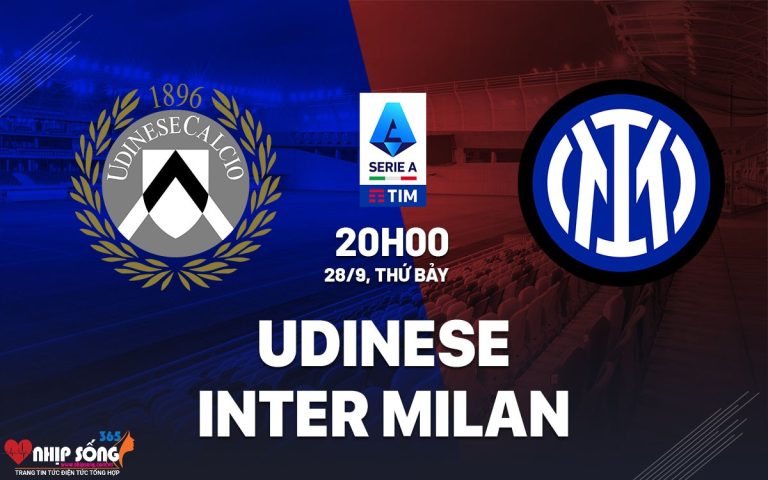 Udinese vs Inter Milan vòng 6 Serie A 2024/25