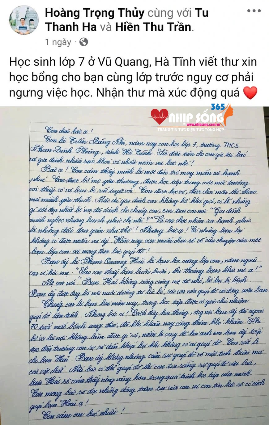 Ông Hoàng Trọng Thủy viết trên trang Facebook cá nhânẢNH: CHỤP MÀN HÌNH