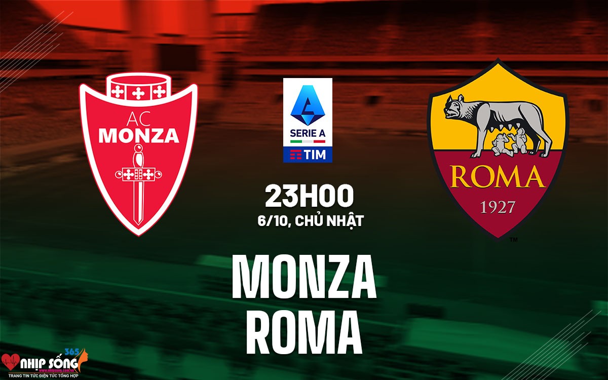 Monza vs Roma vòng 7 Serie A 2024/25.