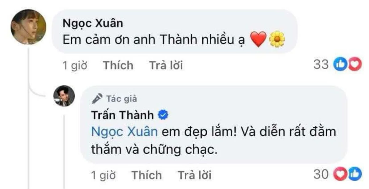 Trấn Thành ấn tượng với nhan sắc và diễn xuất của nữ diễn viên đảm nhận vai Miền.