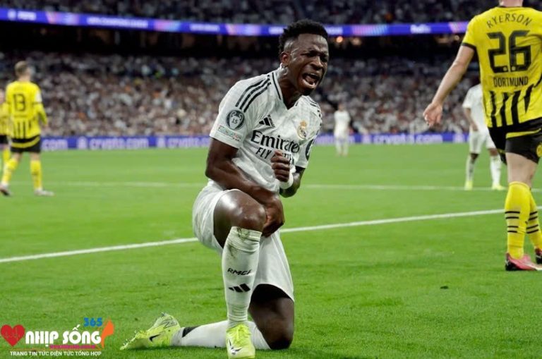 Vinicius Junior tỏa sáng mang chiến thắng đậm về cho Real Madrid. (Nguồn: Getty Images)