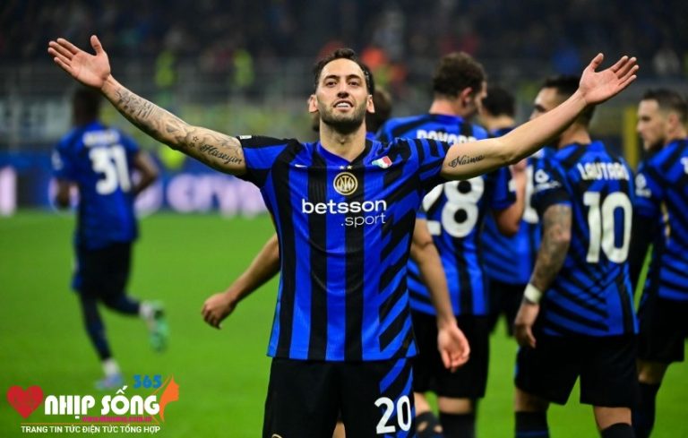 Calhanoglu mang về bàn thắng duy nhất giúp Inter đánh bại Arsenal. Ảnh: Getty