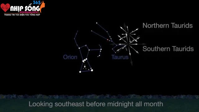 Một quả cầu lửa từ mưa sao băng Taurids - Ảnh: EARTHSKY