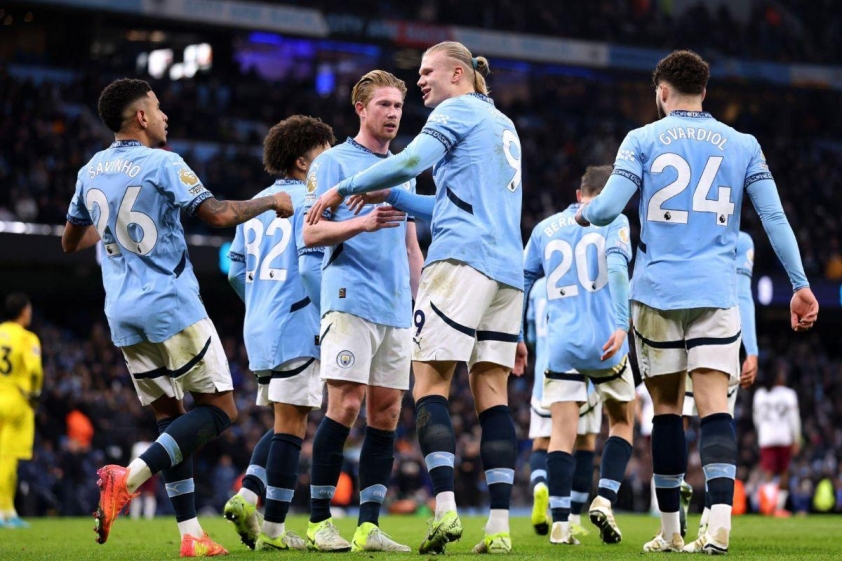 Kết quả mancity thắng áp đảo quay lại đường đua