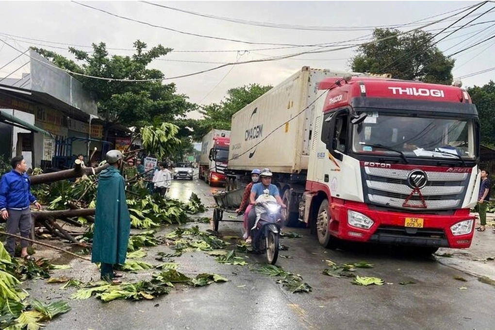 Quảng Ngãi: Lốc xoáy kèm mưa đá khiến gần 100 ngôi nhà bị tàn phá ở Ba Tơ 4 Cây cối đổ chắn ngang tuyến quốc lộ 24 nối tỉnh Quảng Ngãi với Kon Tum