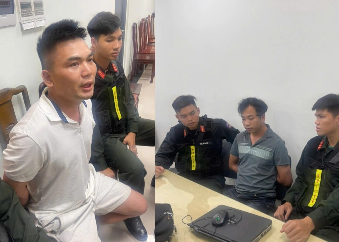 Chiến sĩ công an Quảng Ninh anh dũng hy sinh khi truy bắt băng nhóm ma túy có vũ trang 4 Hà Quang Sơn (trái) và Hoàng Văn Đông khi bị bắt. Ảnh: Công an cung cấp