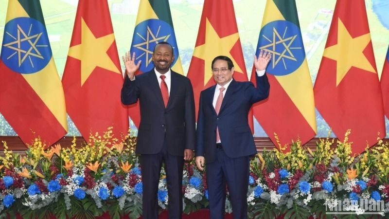 Thu tuong Pham Minh Chinh va Thu tuong Ethiopia Abiy Ahmed Ali