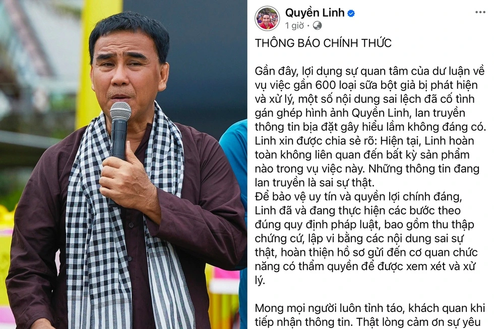Vu on ao quang cao khien ten tuoi cua Quyen Linh bi anh huong