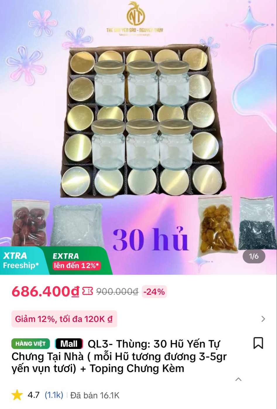 Toàn cảnh vụ yến sào giá rẻ "Quyền Leo Daily": Người bán lên tiếng, ngừng kinh doanh vì bị "toxic" 5 Các clip review yến sào của Quyền Leo đều gắn đường link đến sản phẩm của doanh nghiệp này (Ảnh chụp màn hình)