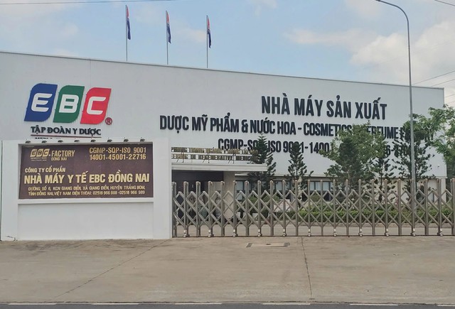 Nhà máy sản xuất cho công ty chồng ca sĩ Đoàn Di Băng bị rút chứng nhận CGMP-ASEAN 1 Công ty cổ phần Nhà máy y tế EBC Đồng Nai.
