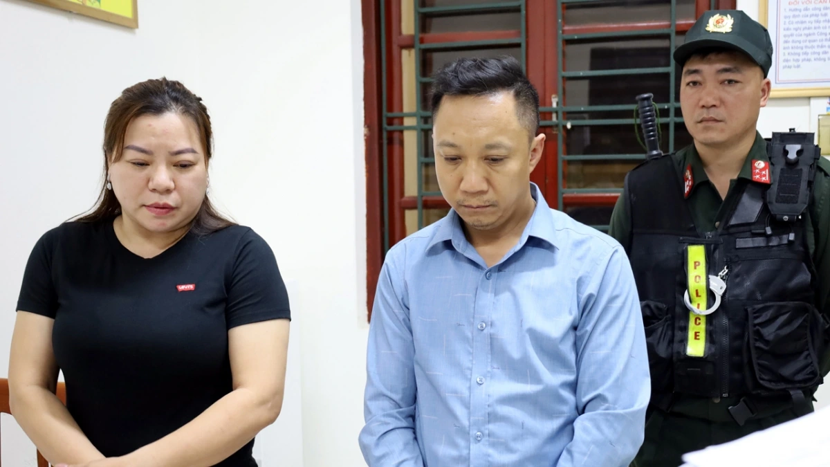 Doi tuong Tong Thi Hong Tham va Nguyen Dang Bac tai co quan cong an 54566