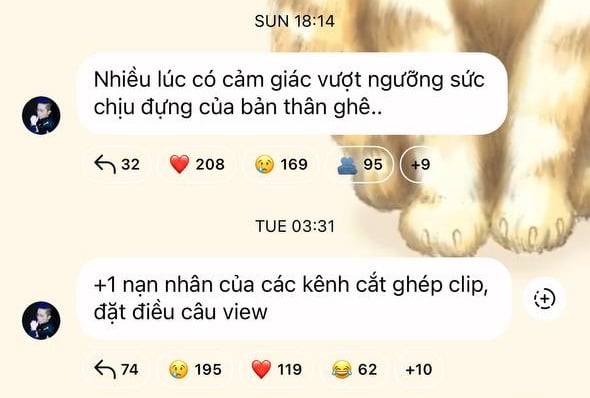 Gil Lê trải lòng về áp lực và tin đồn tình cảm: “Đôi khi vượt quá sức chịu đựng” 2 Gil Lê than thở trong kênh chat dành cho fan (Ảnh chụp màn hình)