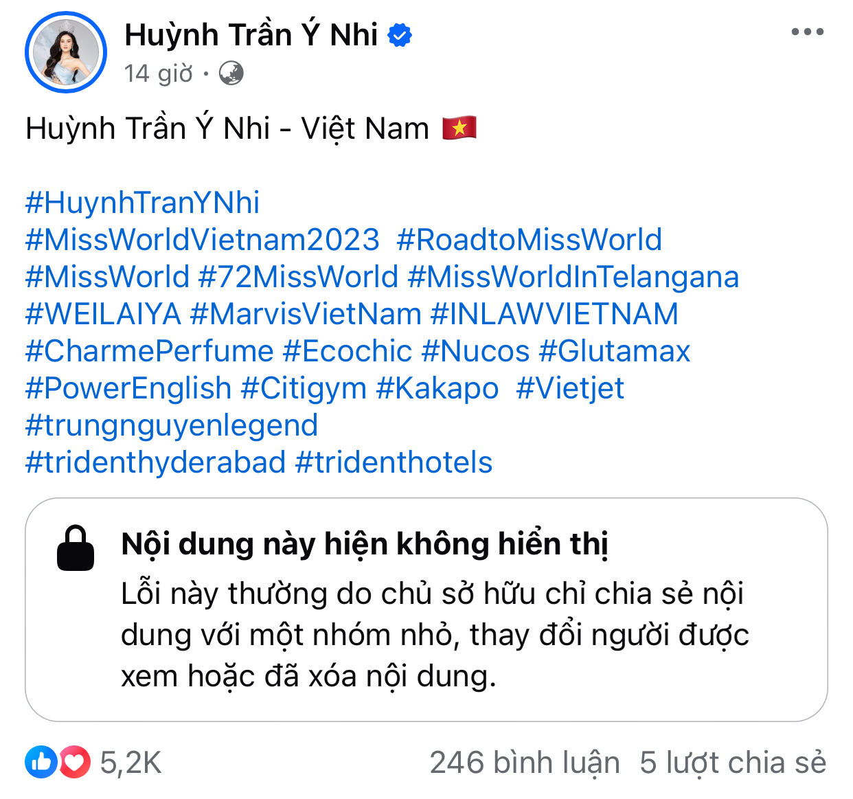 Hình ảnh của Ý Nhi bất ngờ "mất tích" khỏi trang chủ Miss World, dấy lên nhiều thắc mắc từ fan sắc đẹp
