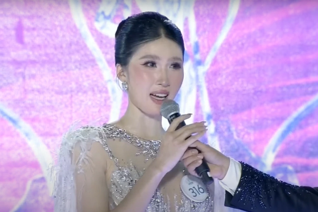 Phan ung xu cua A hau Nguyen Linh Chi tai chung ket Hoa hau Bien Viet Nam toan cau 2025 gay tranh luan 34566